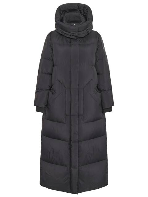 ROCKANDBLUE GIGI COAT BLACK 133 cm maxi długi płaszcz puchowy
