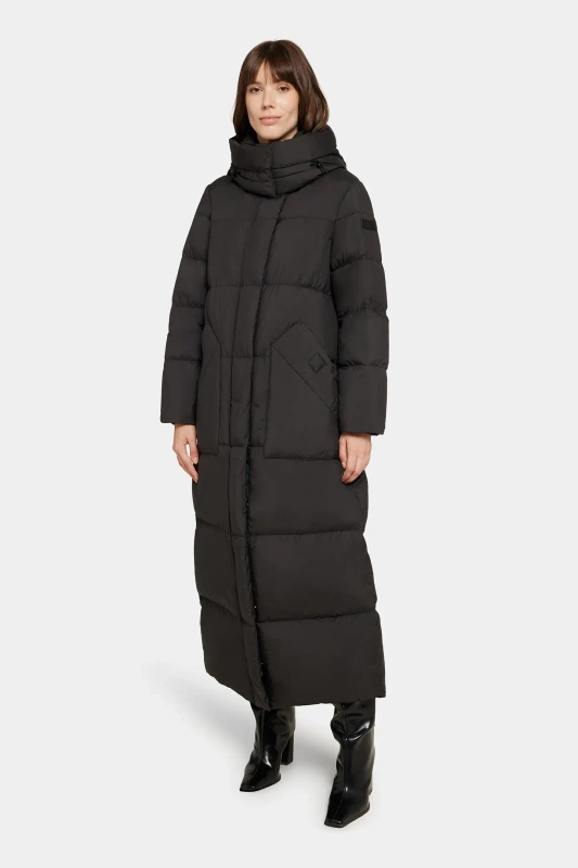 ROCKANDBLUE GIGI COAT BLACK 133 cm maxi długi płaszcz puchowy