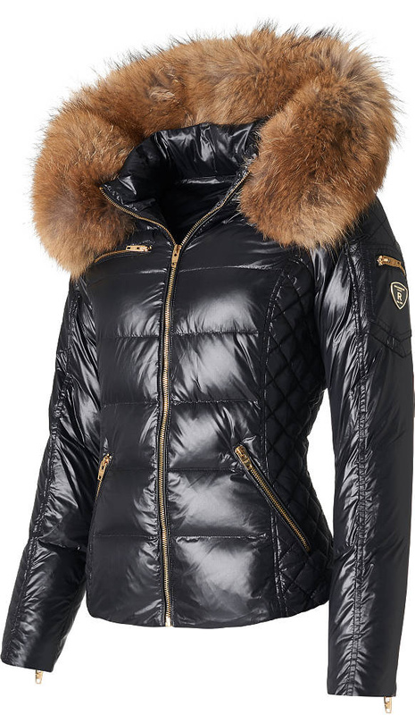 ROCKANDBLUE RITA 63 cm- Krótka puchowa kurtka o bardzo wąskim kroju w lekko połyskującym materiale