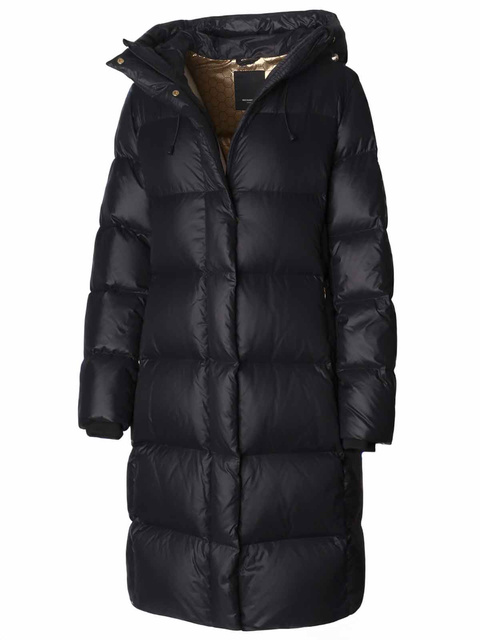 ROCKANDBLUE BONNIE COAT 105 cm - Czarny puchowy płaszcz oversize