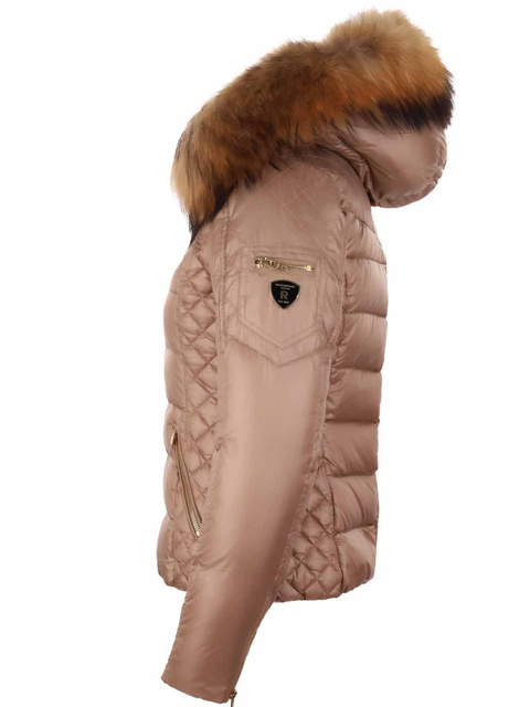 ROCKANDBLUE RITA 63 cm- Krótka puchowa kurtka o bardzo wąskim kroju w lekko połyskującym materiale