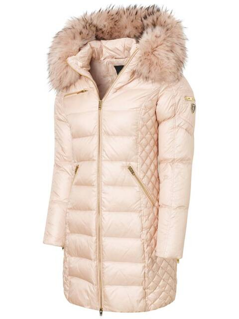 ROCKANDBLUE CIARA 90 cm - Damski puchowy płaszcz z kapturem o bardzo wąskim kroju