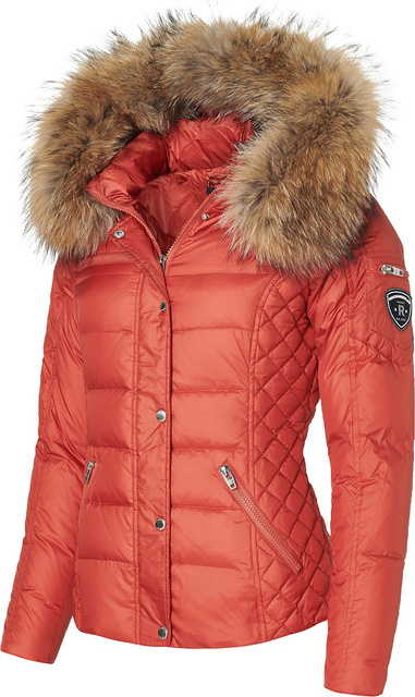 ROCKANDBLUE ZORA 63 cm- Krótka, ciepła kurtka puchowa na zimę o bardzo wąskim kroju z kapturem i kołnierzem z jenota