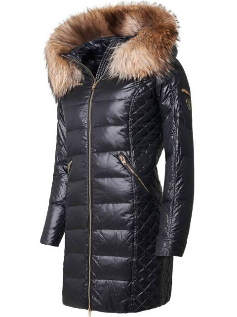 ROCKANDBLUE CIARA 90 cm - Damski puchowy płaszcz z kapturem o bardzo wąskim kroju