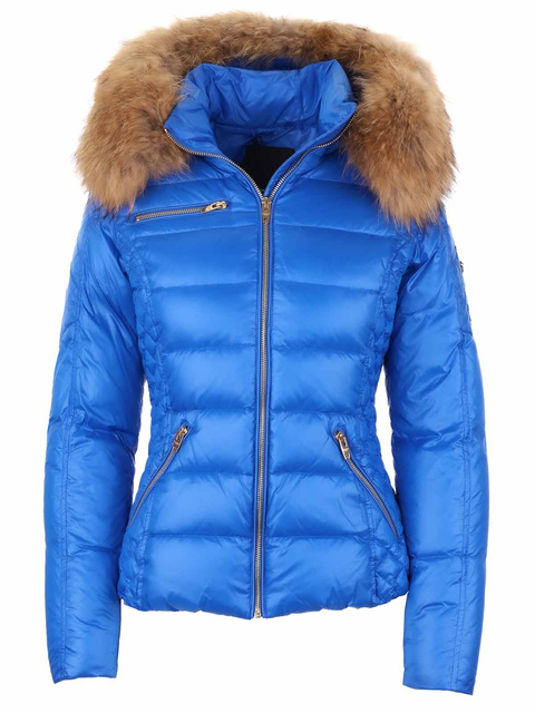 ROCKANDBLUE RITA 63 cm- Krótka puchowa kurtka o bardzo wąskim kroju w lekko połyskującym materiale